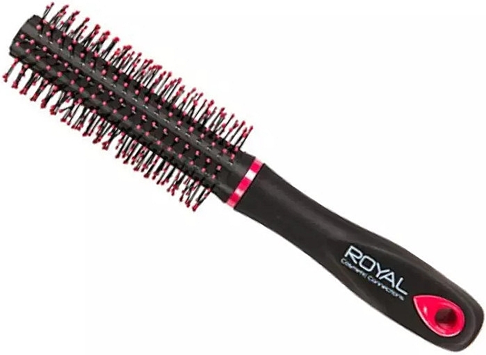 Щетка для волос, круглая - Royal Cosmetics Black/Pink Radial Brush — фото N2