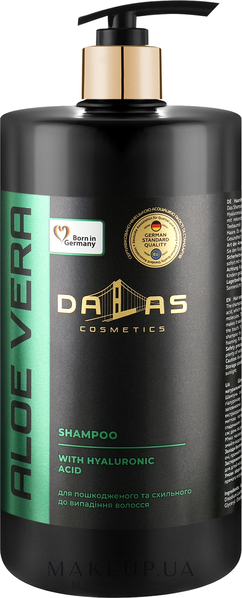 Шампунь для волос с гиалуроновой кислотой и соком алоэ - Dalas Cosmetics Aloe Vera Shampoo — фото 1000ml