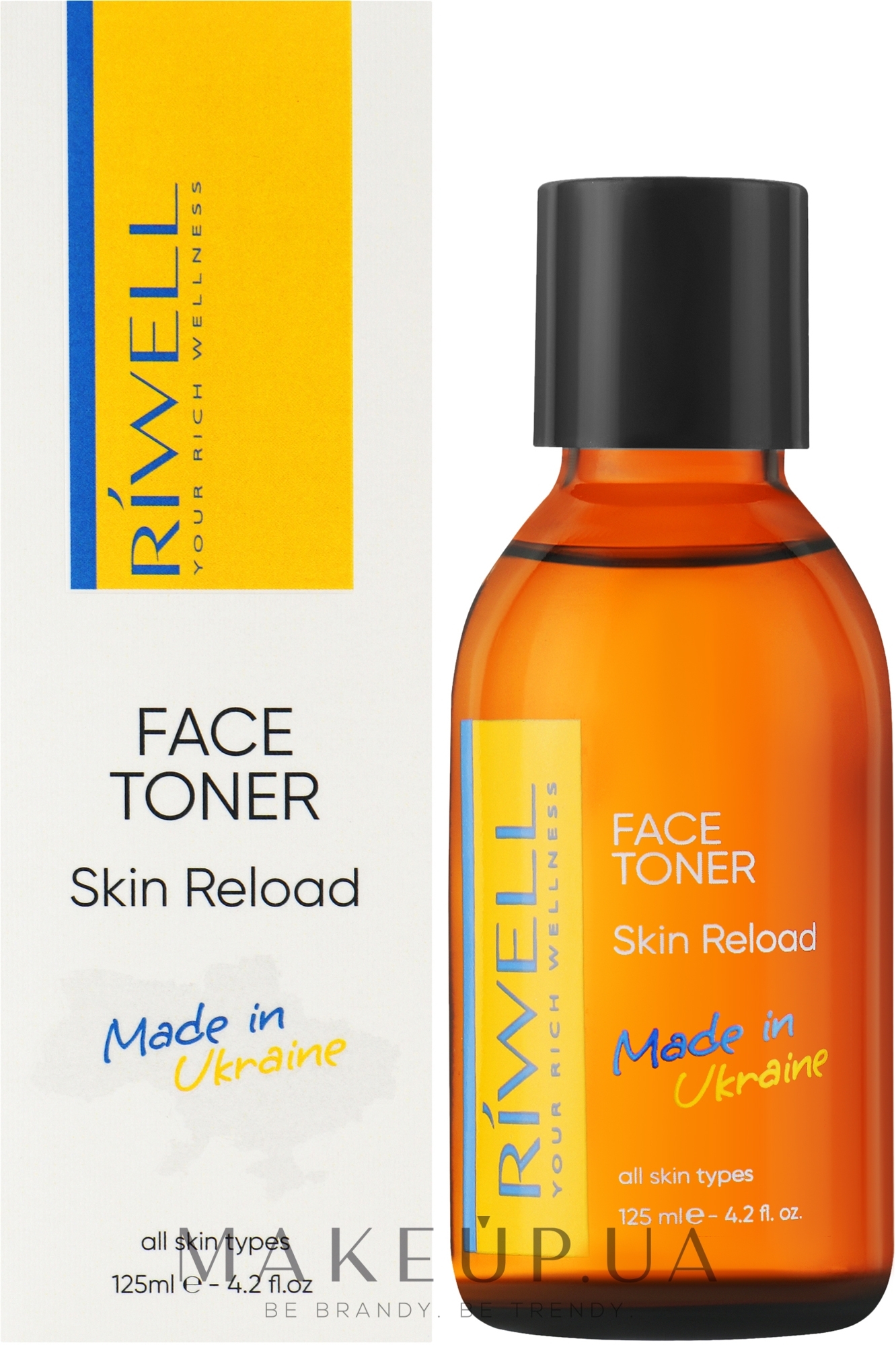 Зволожувальний тонік для обличчя з центелою азіатською та амінокислотним комплексом - Riwell Skin Reload Face Toner — фото 125ml
