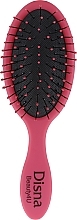 Парфумерія, косметика Гребінець для волосся овальний з нейлоновою щетиною та шпильками, 17.5 см, рожевий - Disna Pharma