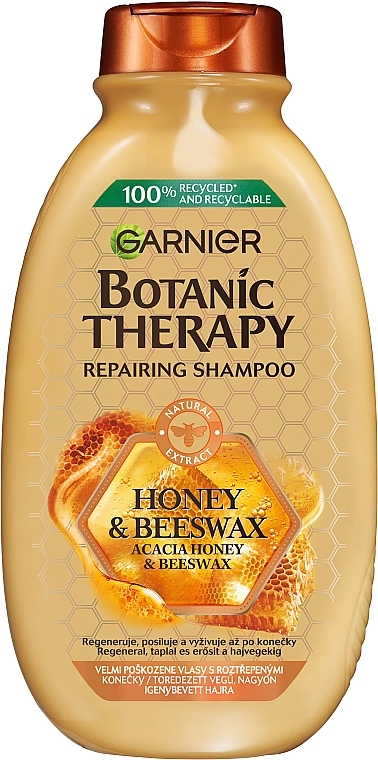 Відновлюючий шампунь "Мед і прополіс" для дуже пошкодженого, волосся, що січеться - Garnier Botanic Therapy — фото N1