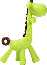 Парфумерія, косметика Прорізувач-іграшка для зубів "Жираф", зелений - Lindo LI 330