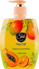 Гель-мило рідке "Папая і манго", у полімерній пляшці - Шик Nectar — фото N1