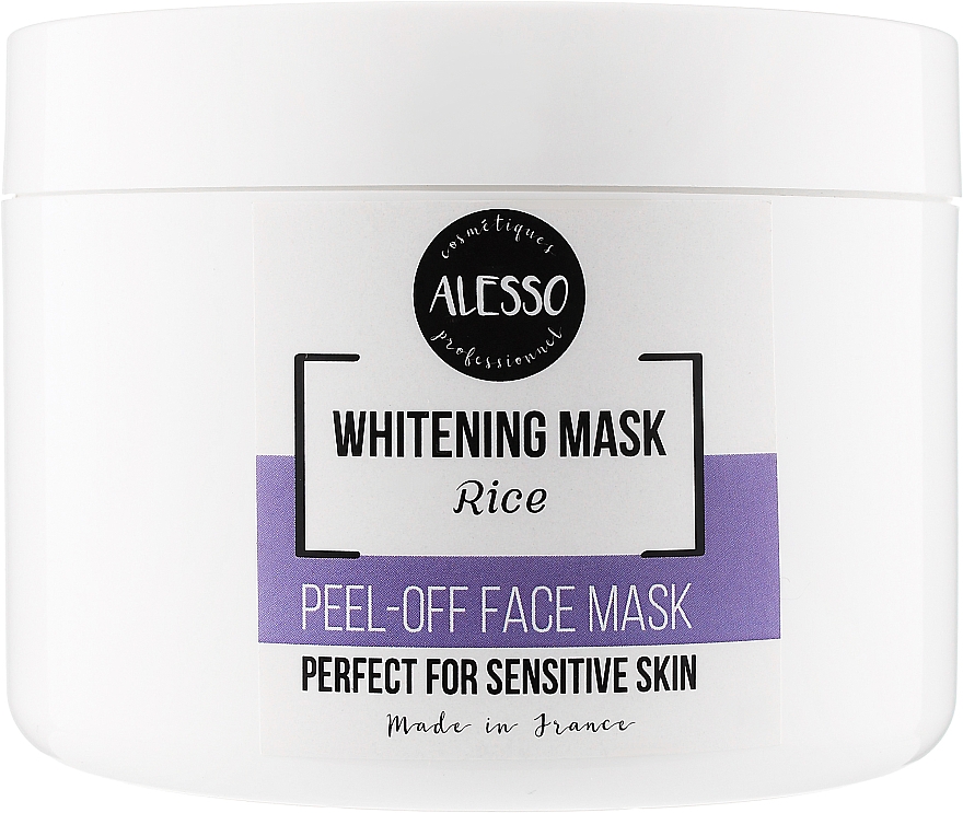 Маска для лица альгинатная отбеливающая с рисом - Alesso Professionnel Alginate Luminous Rice Peel-Off Whitening Mask 