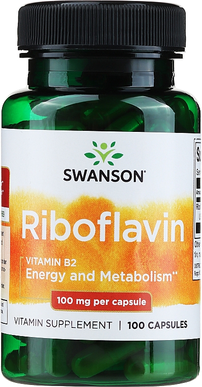 Витаминная добавка "B2 Рибофлавин" 100 мг, 100 шт - Swanson Riboflavin Vitamin B2 — фото N1