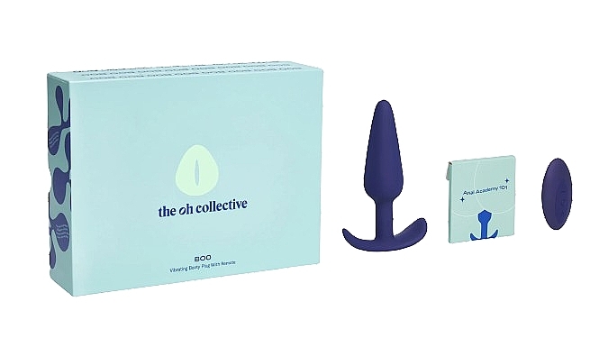 Анальный стимулятор с дистанционным управлением, фиолетовый - The Oh Collective Boo Vibrating Butt Plug With Remote Control Midnight Purple — фото N1