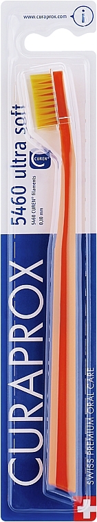 Зубная щетка CS 5460 "Ultra Soft", D 0,10 мм, оранжевая, желтая щетина - Curaprox — фото N1
