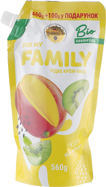Рідке мило для рук "Ківі-манго" - Family (дой-пак) — фото N1