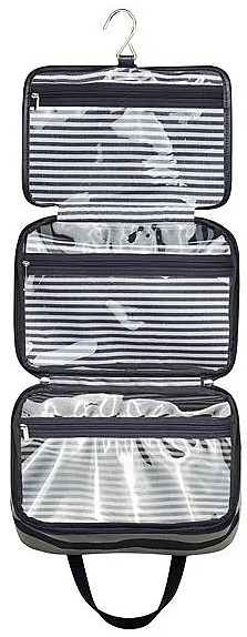 Косметичка - Gillian Jones Organizer Cosmeticbag With Hangup Function Dark Blue/White Stripe — фото N2
