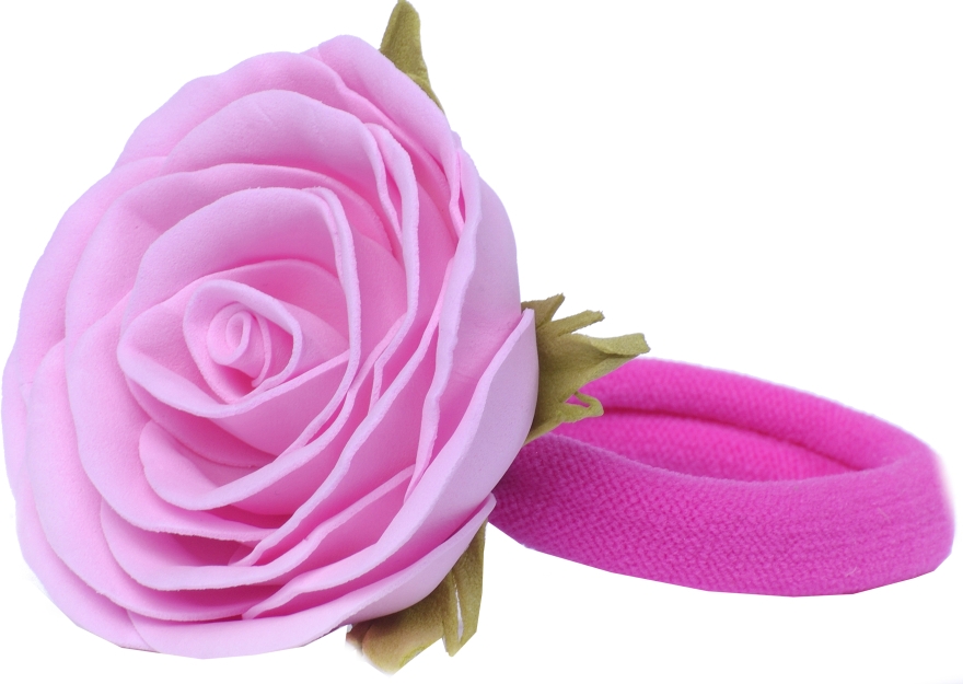 Резинка для волосся ручної роботи "Рожева троянда" - Katya Snezhkova — фото N1