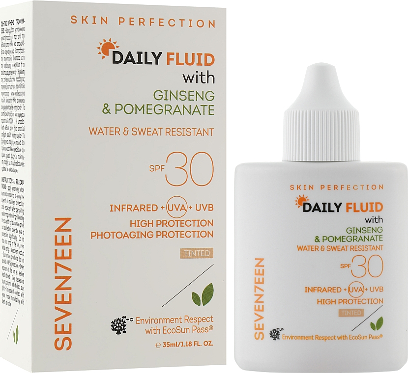 Крем сонцезахисний SPF 30, тонувальний - Seventeen Skin Perfection Daily Fluid SPF 30 Tinted — фото N2