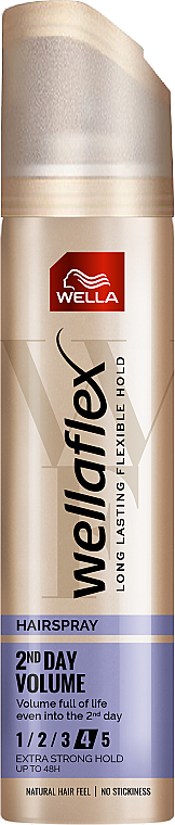 Лак для волос "Объем до двух дней" экстра-сильной фиксации - Wella Wellaflex 2-Days-Volume  — фото N2