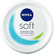 Інтенсивний зволожувальний крем для обличчя, рук та тіла з олією жожоба та вітаміном Е - NIVEA Soft Moisturising Cream Intensive — фото N1