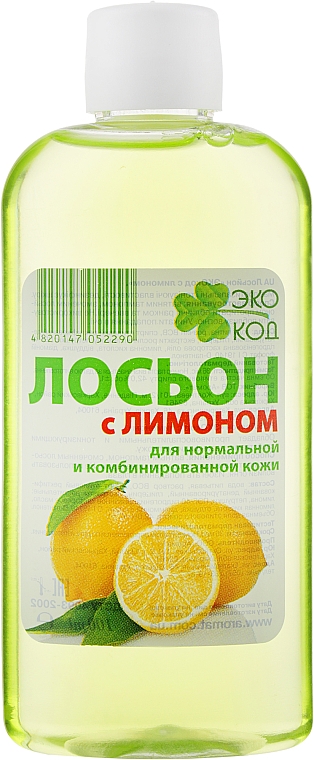 Лосьйон для обличчя "ЕкоКод з лимоном" - Аромат — фото N1
