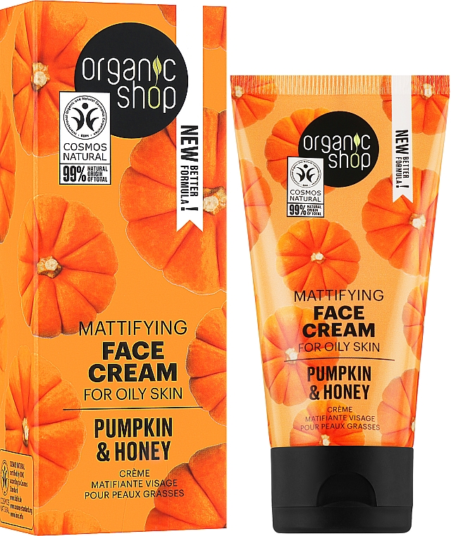 Крем для обличчя "Гарбуз і мед" - Organic Shop Face Cream — фото N2