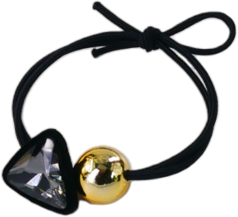 Резинка для волосся з декоративними елементами, чорний трикутник - Lolita Accessories — фото N1