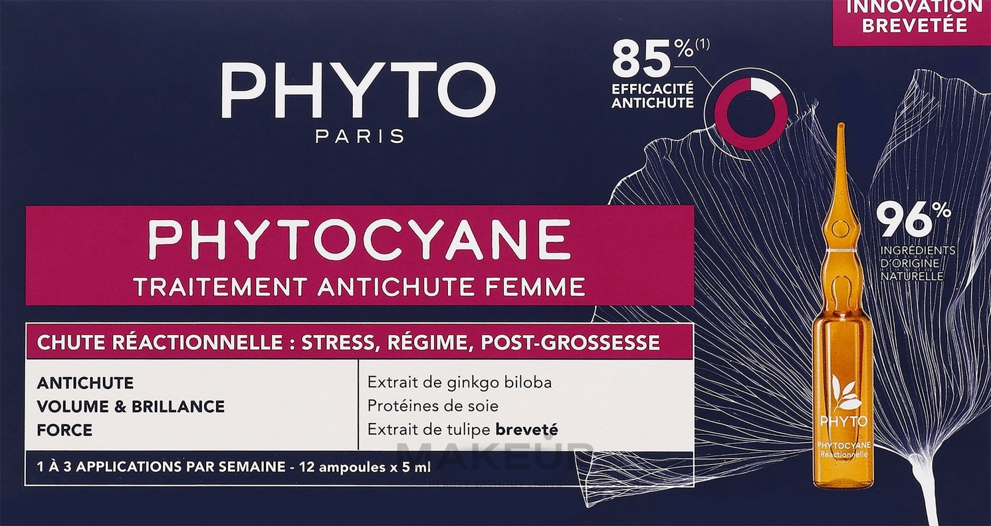 Ампулы против выпадения волос - Phyto Phytocyane Treatment — фото 12x5ml