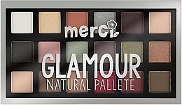 Палетка теней, 18 цветов - Merci Glamour Natural Pallete — фото N2