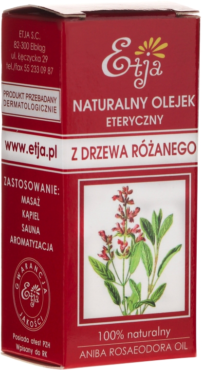 Натуральное эфирное масло розового дерева - Etja Natural Essential Oil — фото N1