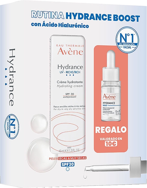 Набор - Avene Hydrance Boost Rutine (f/cr/40ml + f/serum/10ml) — фото N1