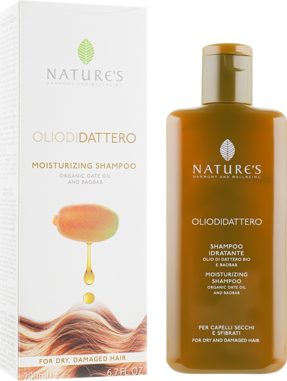Зволожувальний шампунь для волосся - Nature's Oliodidattero Moisturizing Shampoo