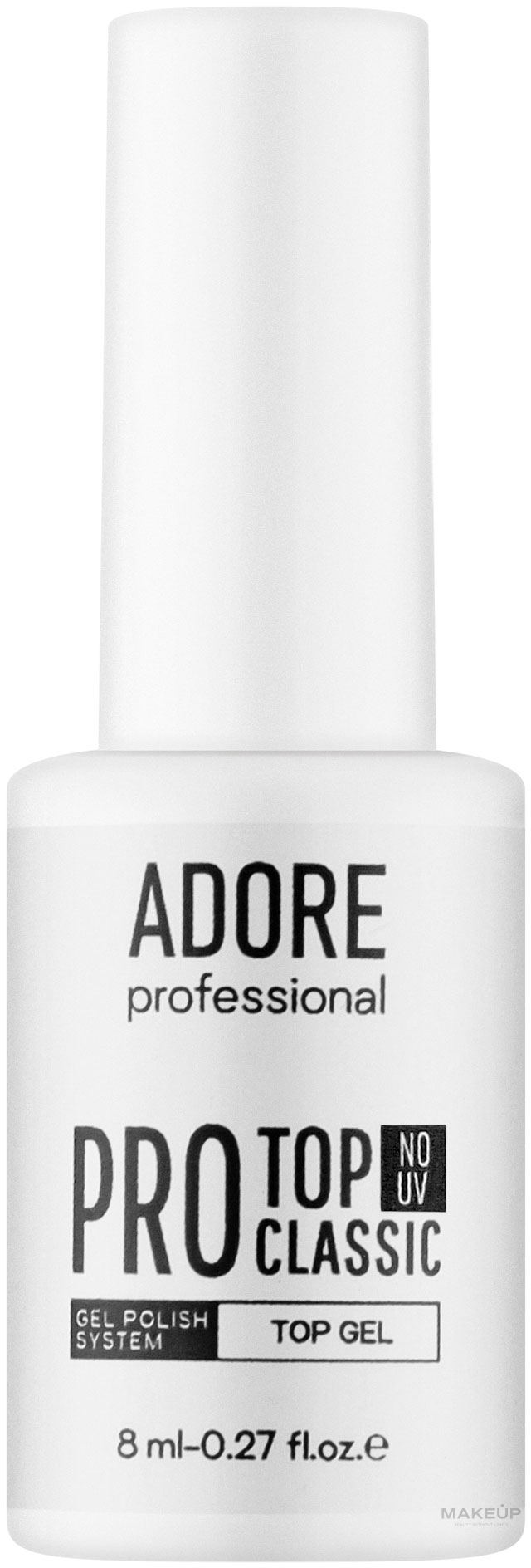 Топ для гель-лака без липкого слоя для темных оттенков - Adore Professional Classic Top NO Uv — фото 8ml