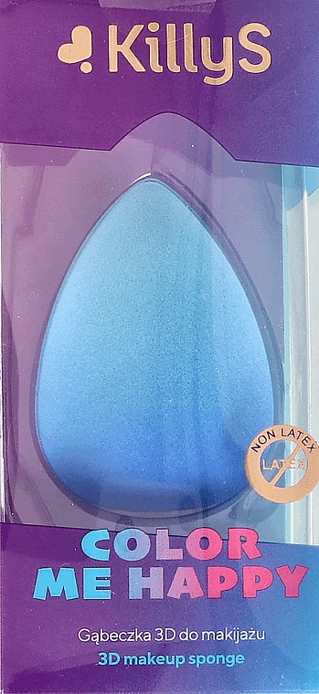 Спонж для макияжа 3D, голубой - Killys 3D Makeup Sponge Color Me Happy — фото N1