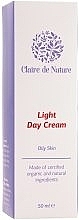 УЦІНКА Денний легкий крем для жирної шкіри - Claire de Nature Light Day Cream For Oily Skin * — фото N3