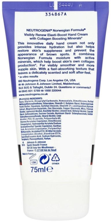 Крем для рук "Восстановление упругости кожи" - Neutrogena Visibly Renew Hand Cream SPF 20 — фото N2