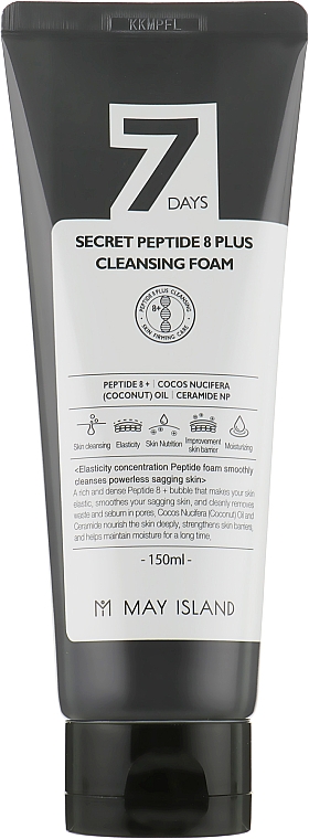 Очищающая пенка для лица с пептидами - May Island 7 Days Secret Peptide 8 Plus Cleansing Foam  — фото N2