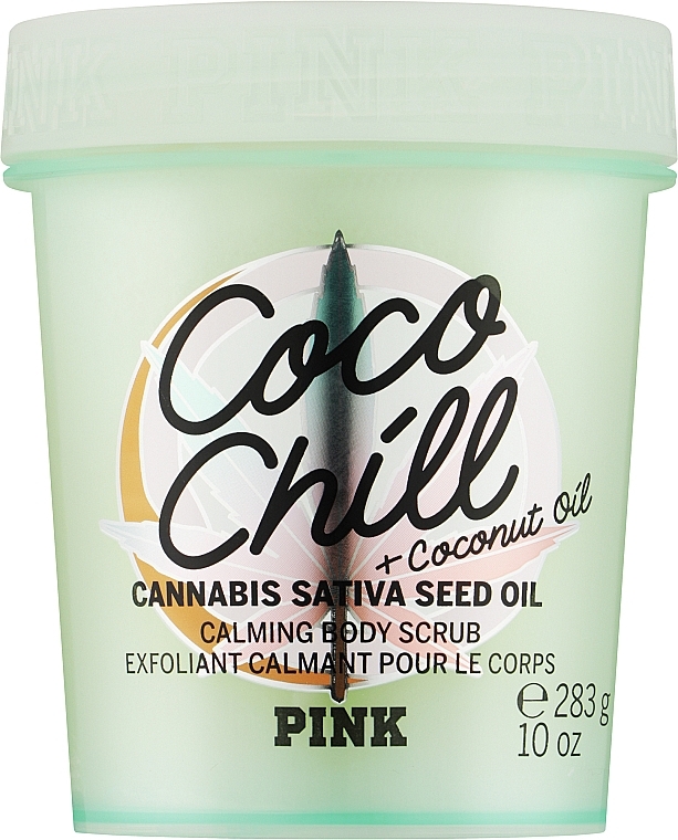 Скраб для тіла - Victoria's Secret Pink Coco Chill Cannabis Sativa Seed Oil Calming Scrub — фото N1