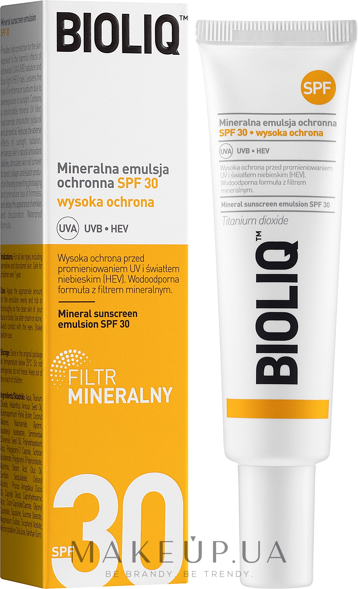 Защитная минеральная эмульсия для лица и тела - Bioliq Protective Mineral Emulsion SPF30 — фото 30ml