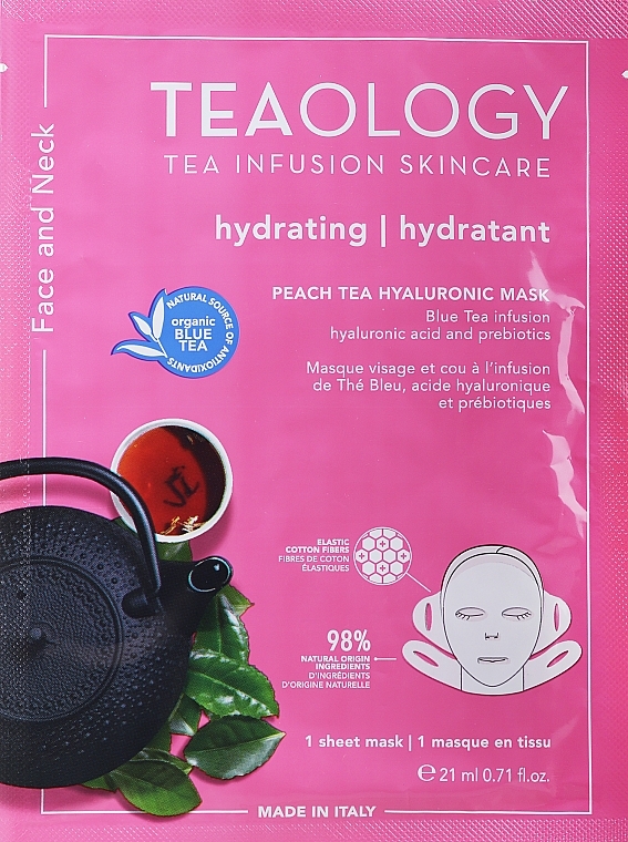 Маска для обличчя - Teaology Blue Tea & Hyaluronic Acid Brightening Moisturising Mask — фото N1
