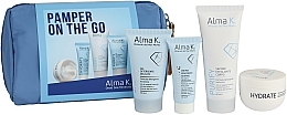 Набор - Alma K. Pamper On the Go Travel Set (cleans/gel/30 ml + body/butter/50 ml + f/cr/15 ml + sh/gel/60 ml)  — фото N1