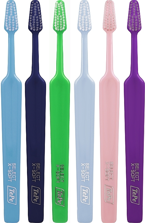 Набір зубних щіток, 6 шт., мікс 9 - TePe Select X-Soft — фото N1