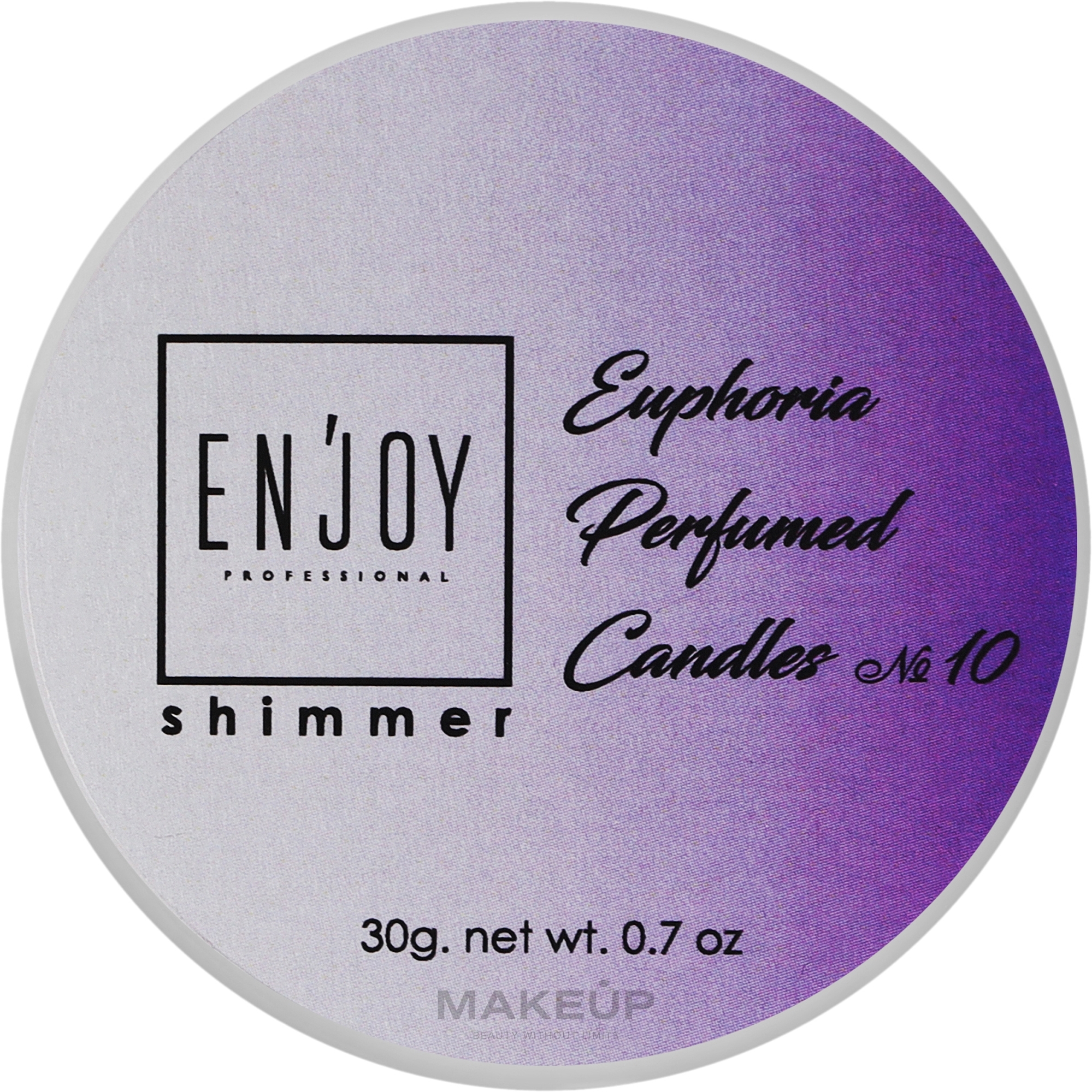 Парфюмированная массажная свеча - Enjoy Professional Shimmer Perfumed Candle Euporia #10 — фото 30g