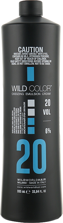 Окислювальна емульсія 6% - Wild Color Oxidizing Emulsion Cream VOL20 — фото N1