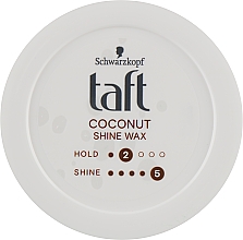 Духи, Парфюмерия, косметика Воск для волос "Coconut", фиксация 2 - Taft Coconut Shine Wax