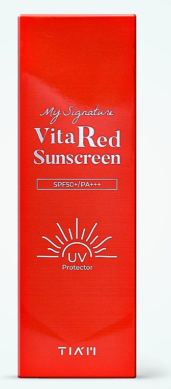 Сонцезахисний крем для сяйва шкіри - Tiam My Signature Vita Red Sunscreen SPF50+/PA+++ — фото N2