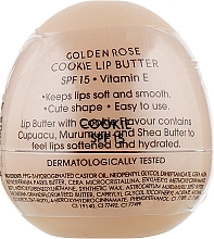 Бальзам-масло для губ, печенье - Golden Rose Lip Butter SPF15 Cookie — фото N1