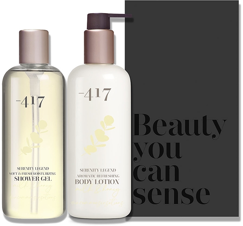 Набір - -417 Serenity Legend My Body Duo Milk and Honey (sh/gel/350ml + body/lot/350ml) — фото N1