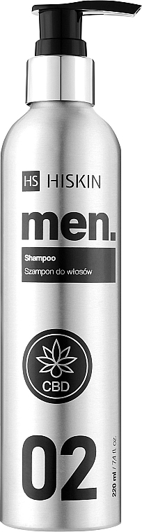 Мужской шампунь для волос с экстрактом конопли - HiSkin CBD Metal Men Hair Shampoo — фото N1