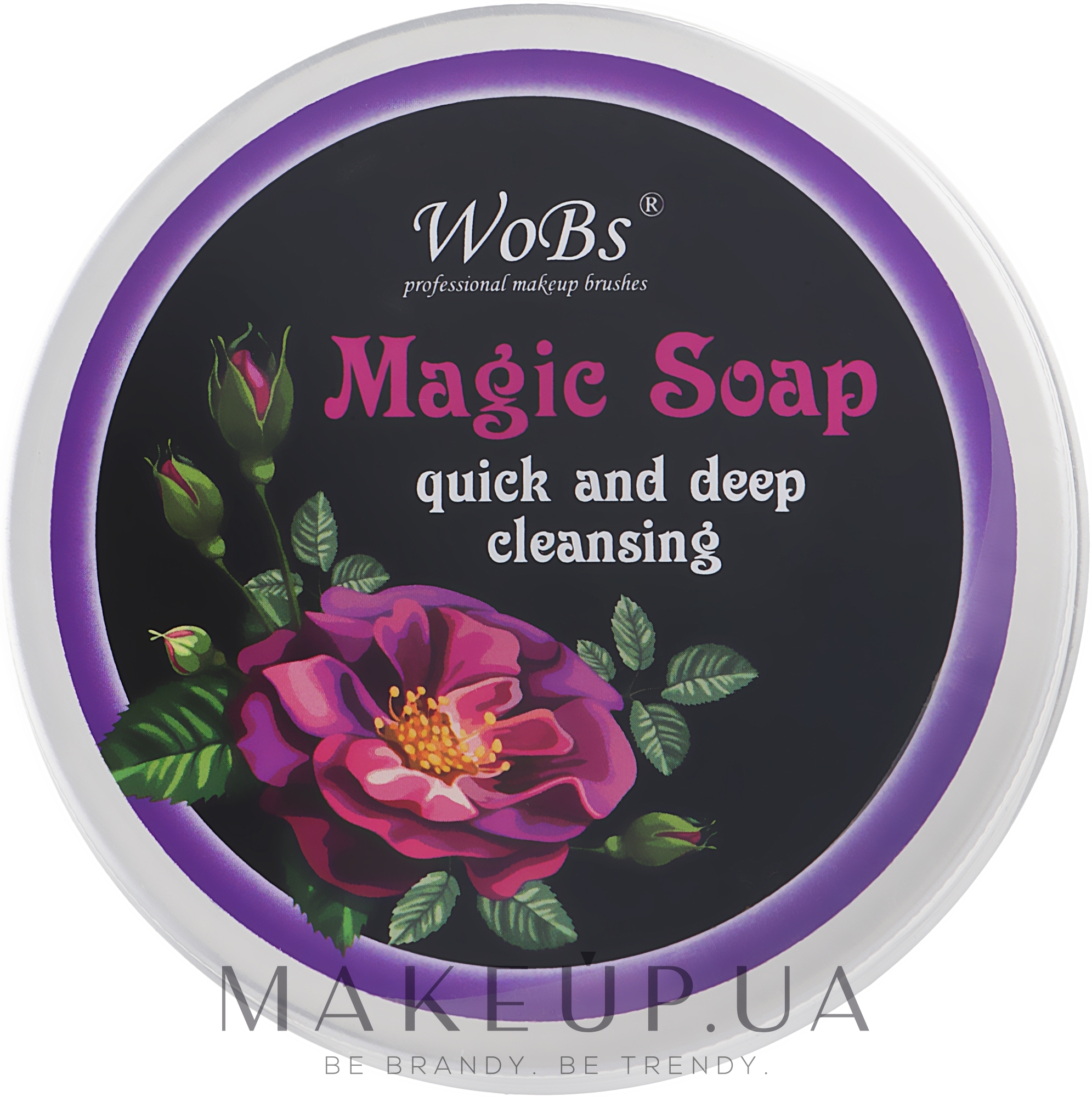 Мыло для очищения и мытья кистей для макияжа - Wobs Natural Shine — фото 100g