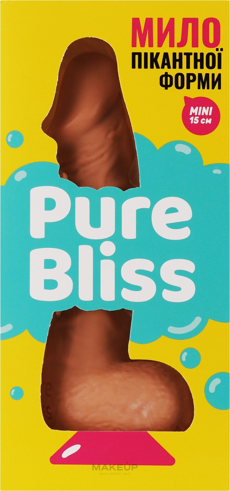 Мыло пикантной формы с присоской, коричневое - Pure Bliss Mini Brown — фото 160g