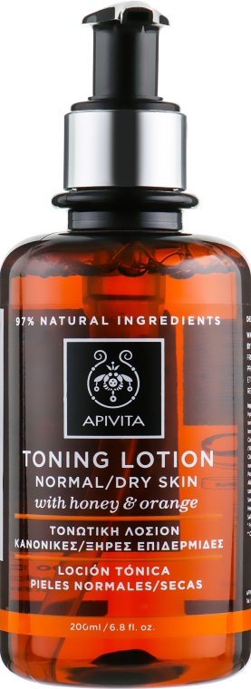 Лосьйон для обличчя з медом і апельсином - Apivita Tonic Lotion Normal/Dry Skin