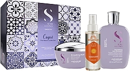 Духи, Парфюмерия, косметика УЦЕНКА Набор - AlfaParf Semi di Lino The Resort Collection Smoothing Set (shmp/250ml + h/mask/200ml + oil/120ml) *