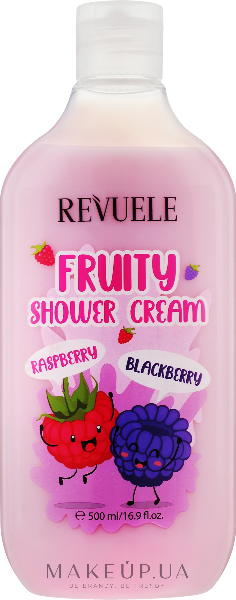 Крем для душу з малиною й ожиною - Revuele Fruity Shower Cream Raspberry and Blackberry — фото 500ml