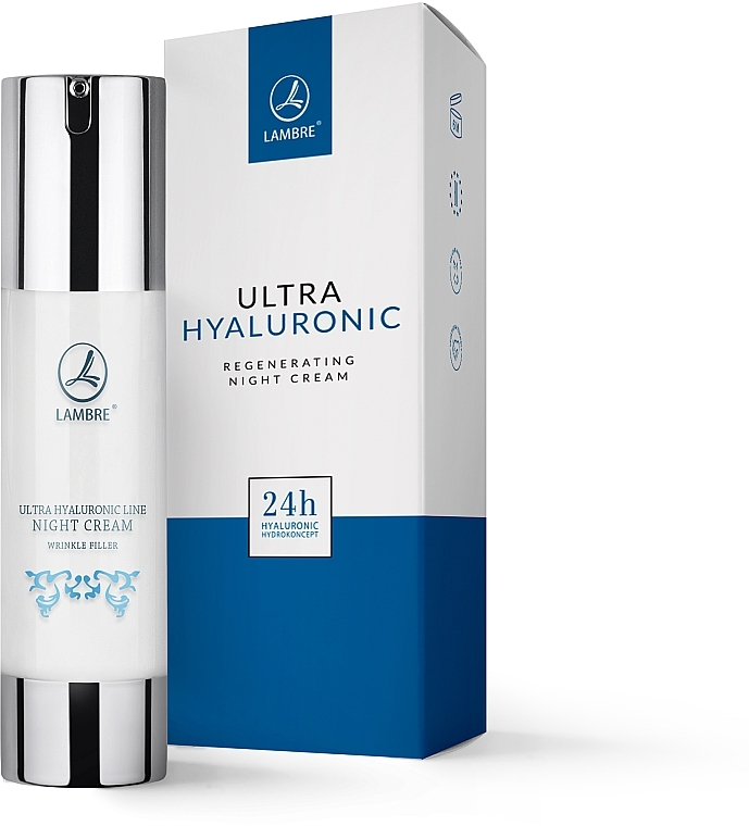 Відновлювальний нічний крем проти зморшок - Lambre Ultra Hyaluronic