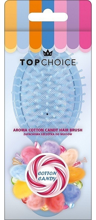 Щетка для волос "Aroma Cotton Candy" 64401, голубая - Top Choice Hair Brush — фото N1