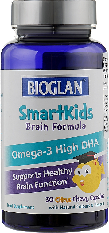 Капсулы-желейки Омега-3 для детей - Bioglan Brain Omega-3 DHA — фото N1